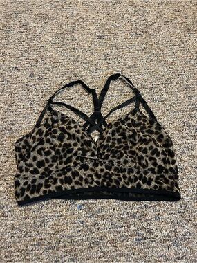 torrid Leopard Print Strappy Bralette - Black & Tan
